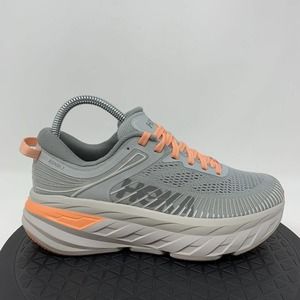 Hoka One One Womens Bondi 7 Running Shoes Size 6.5 Sneakers Gym Training Gray
